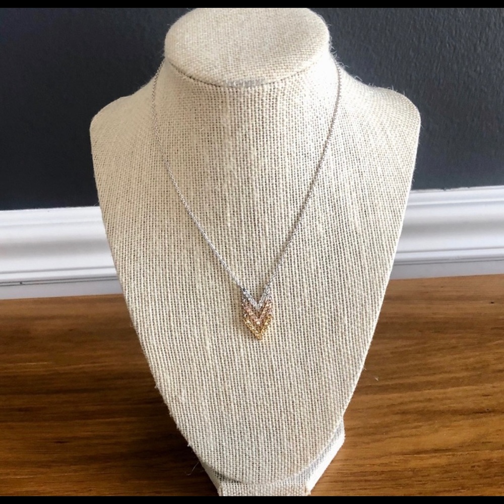 Touchstone Crystal Triple V necklace